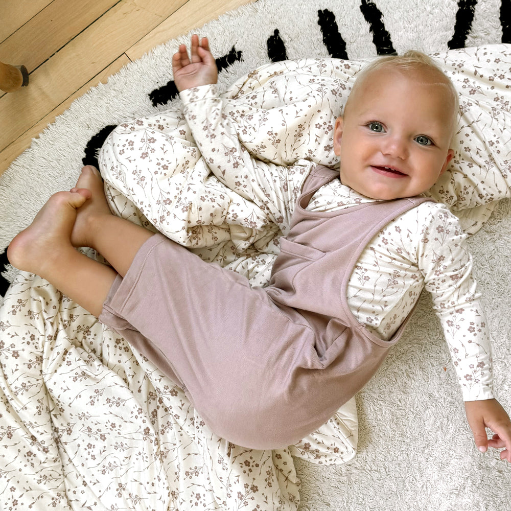 Fleece Overall Set - Posie