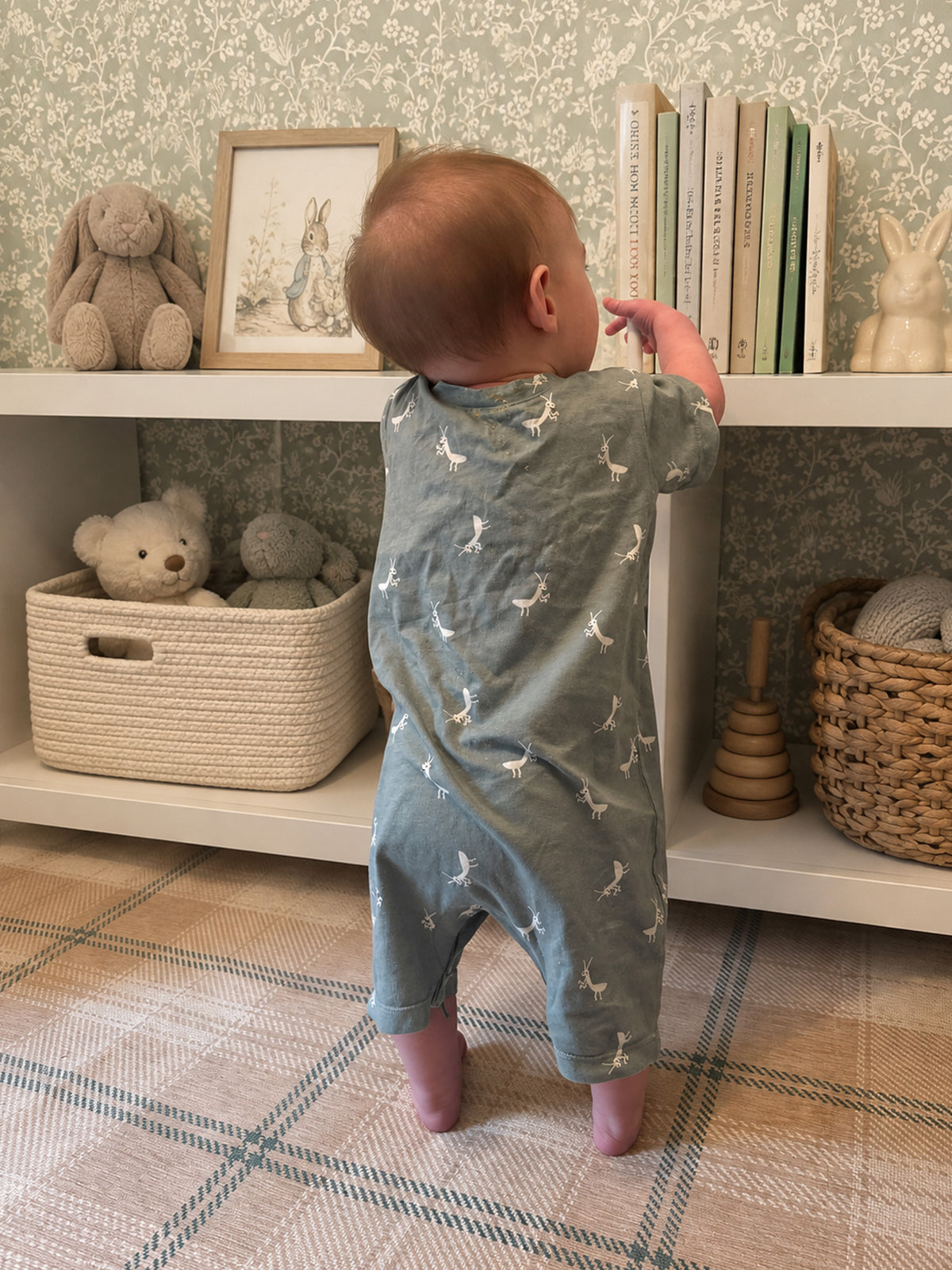 Cotton Shortie Romper - Mantis