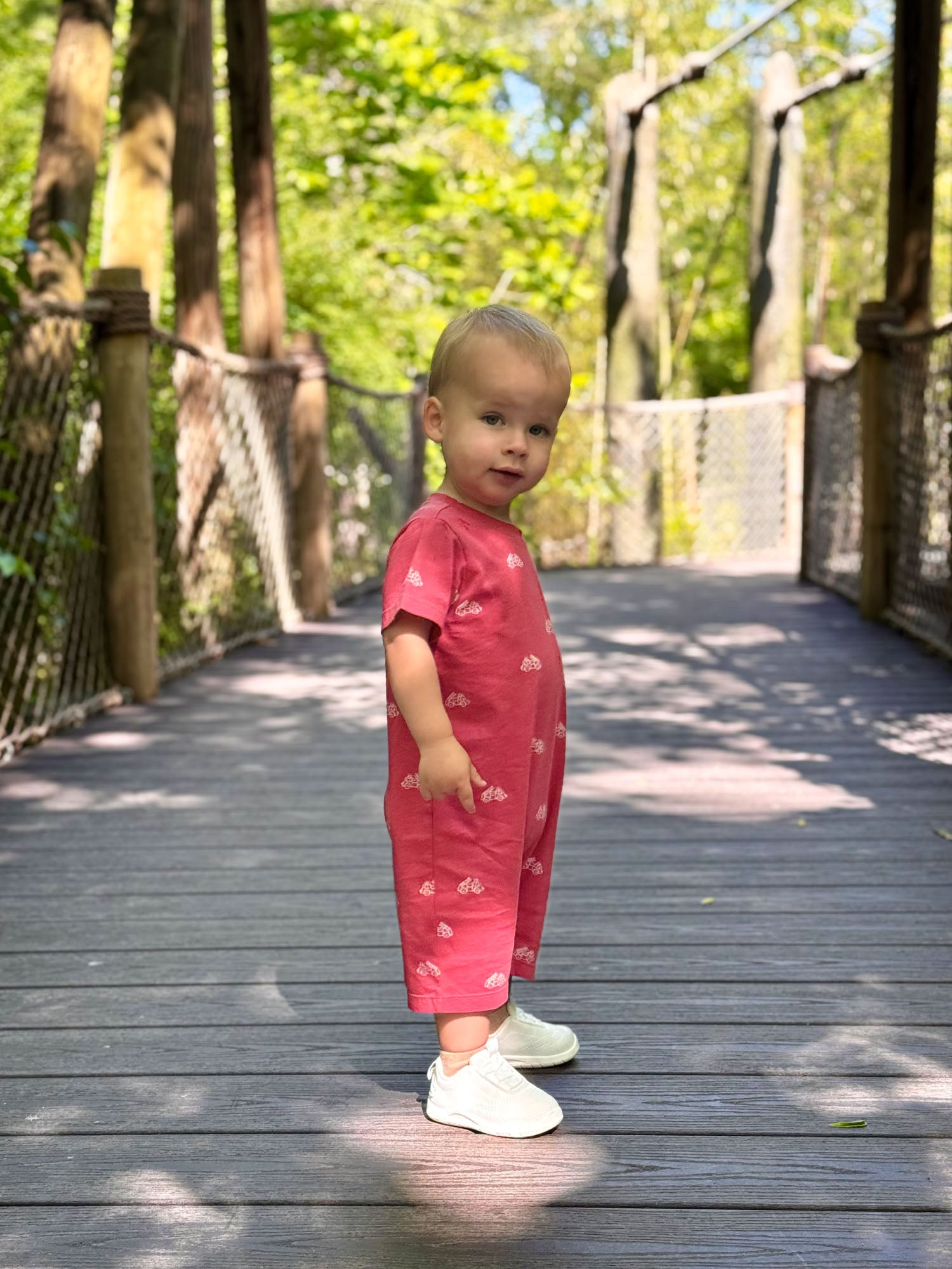 Cotton Shortie Romper - Fire Truck