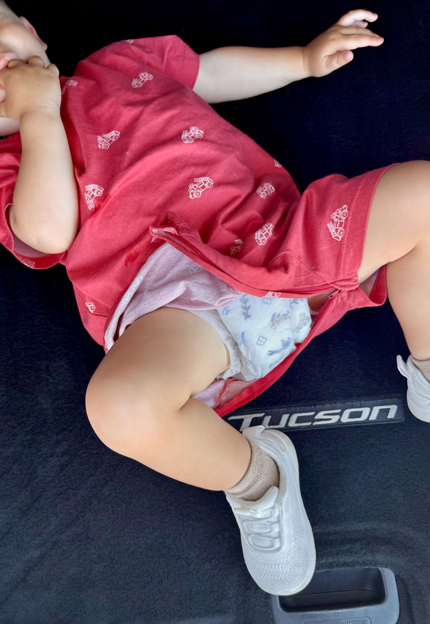Cotton Shortie Romper - Fire Truck