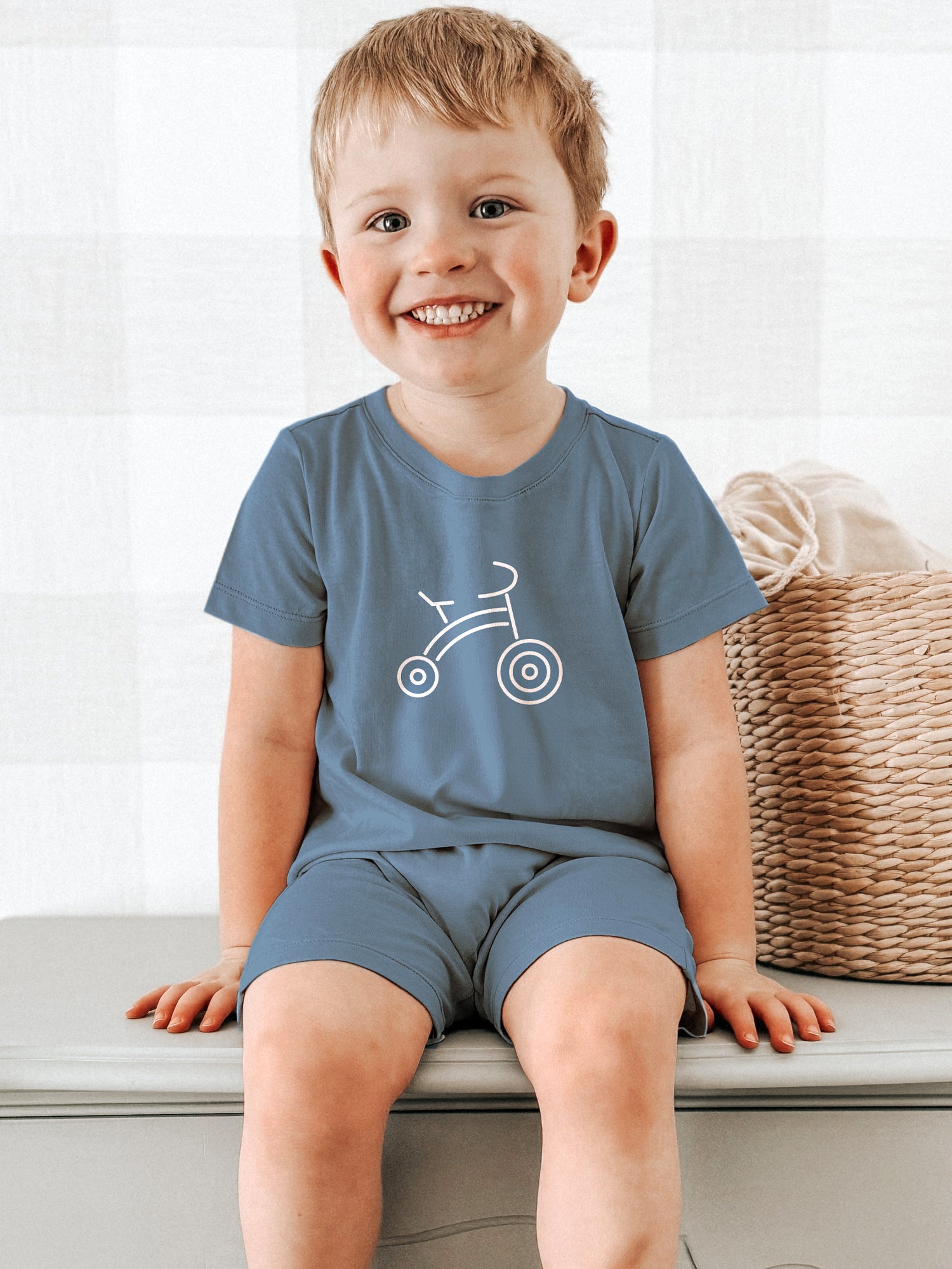 Two-Piece T-Shirt & Short Set - Bike