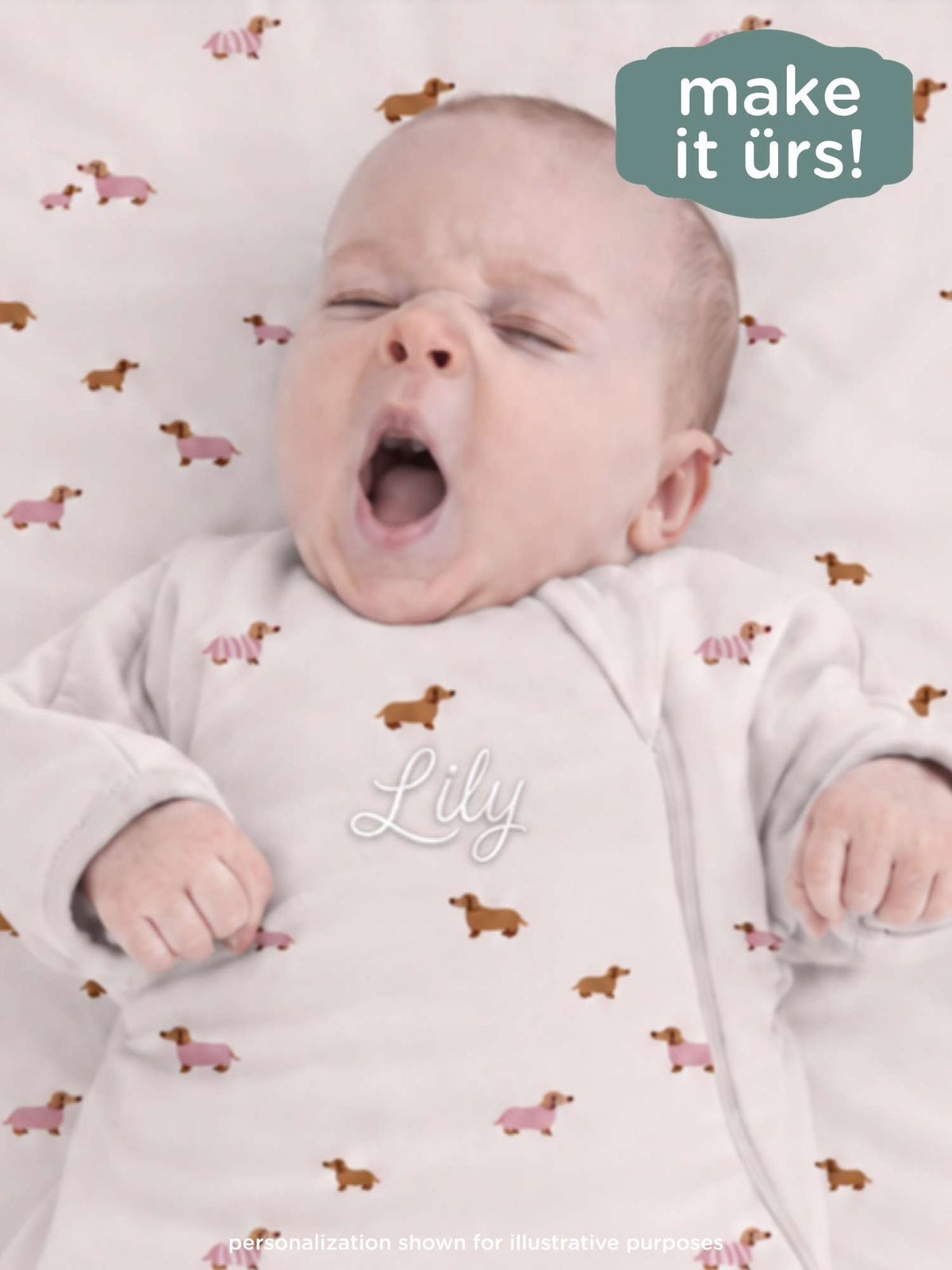 Long Sleeve Transitional Swaddle Sack - Girl Dog / 2.5 TOG
