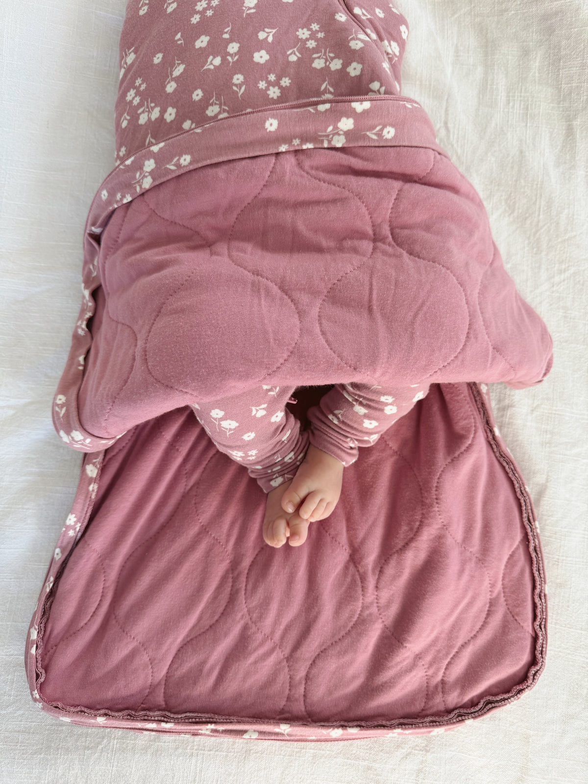 Long Sleeve Swaddle Sleep Sack - Floral / 2.5 TOG