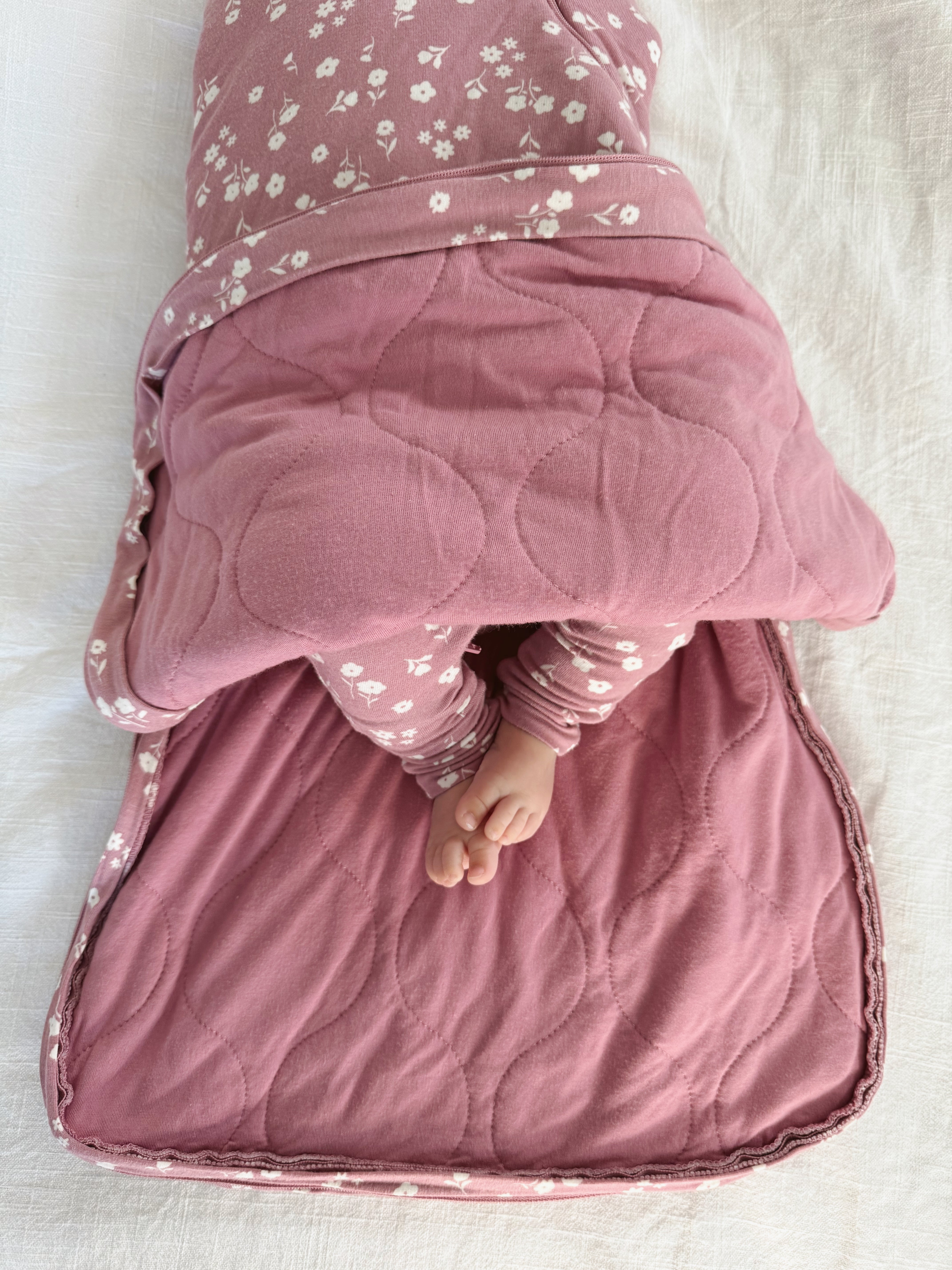 Long Sleeve Swaddle Sleep Sack - Floral / 2.5 TOG
