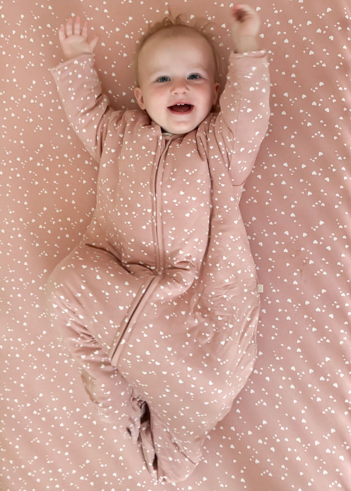 Long Sleeve Footie Sleep Sack - Hearts / 1.0 TOG