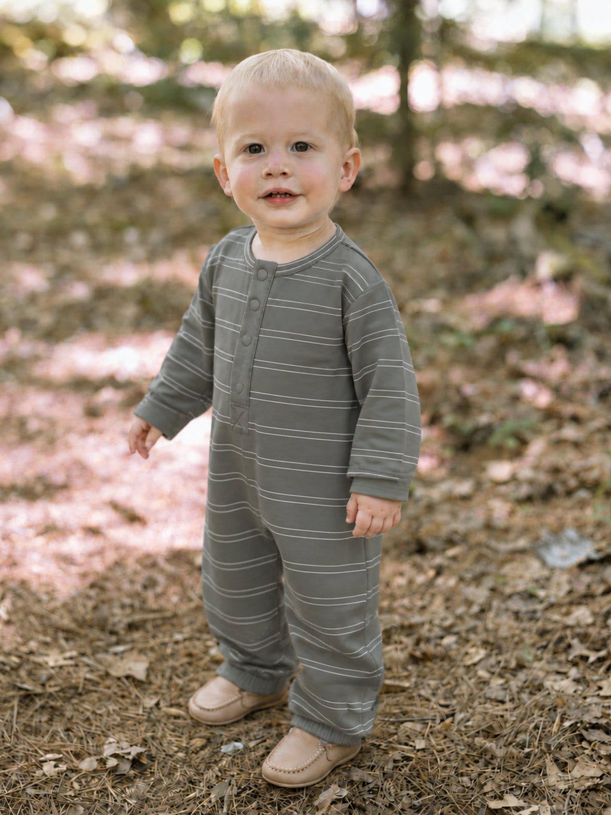 Henley Jumpsuit - Stripe