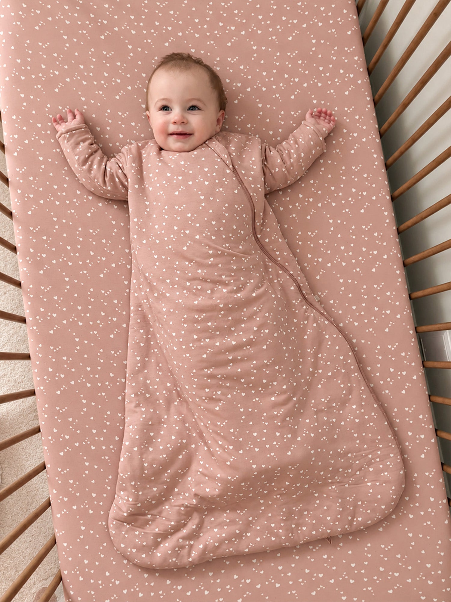Long Sleeve Sleep Sack - Heart / 2.5 TOG