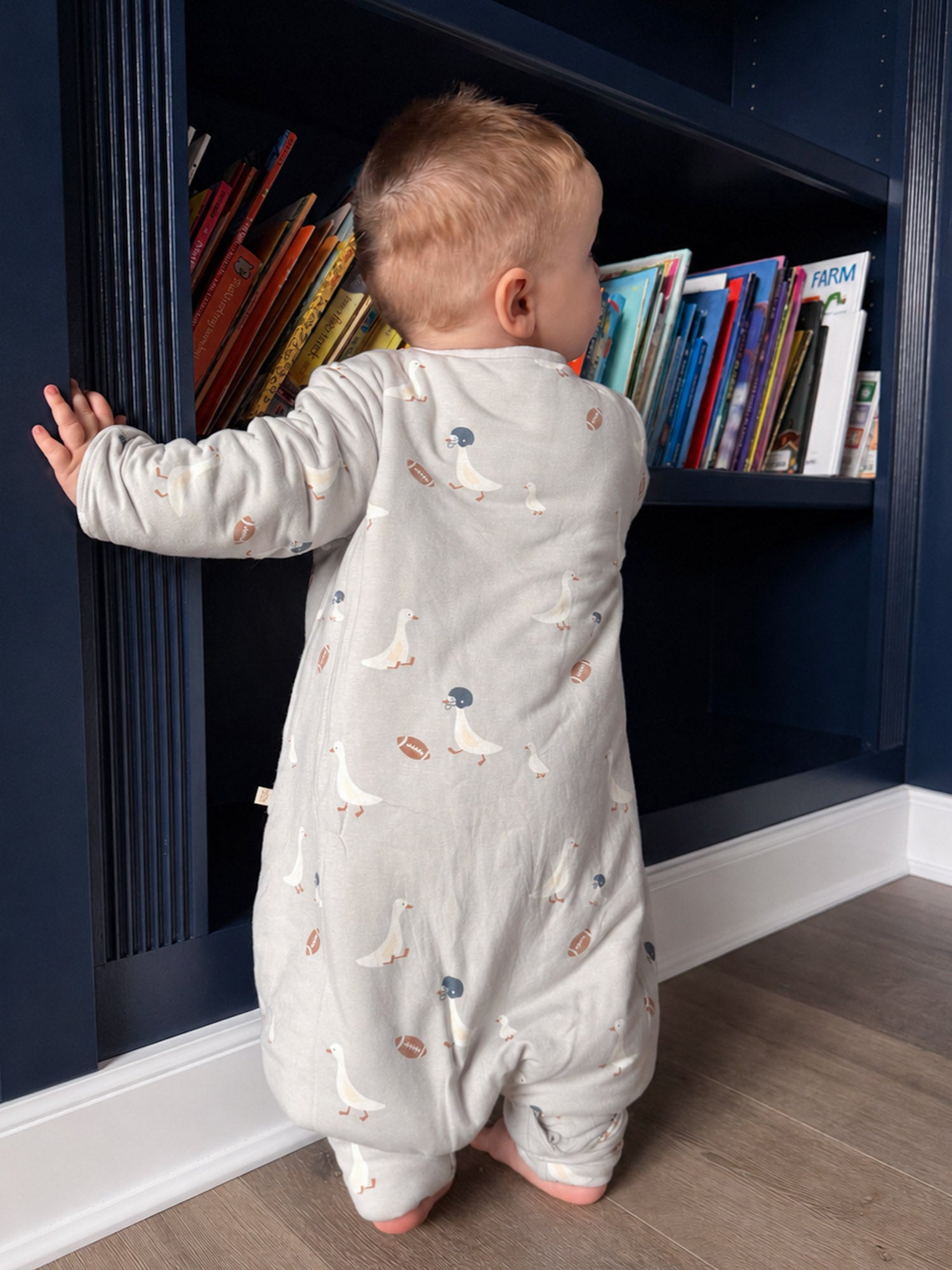 Long Sleeve Footie Sleep Sack - Football Goose / 2.5 TOG