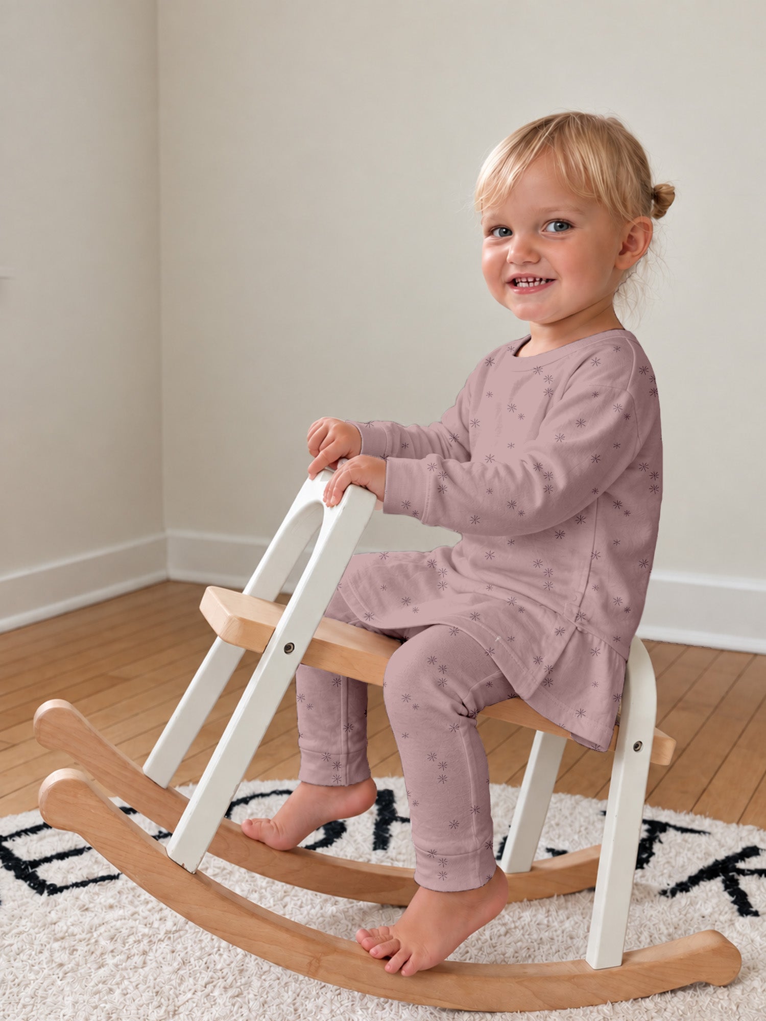 Fleece Two Piece Ruffled Sweatsuit - Dazzle