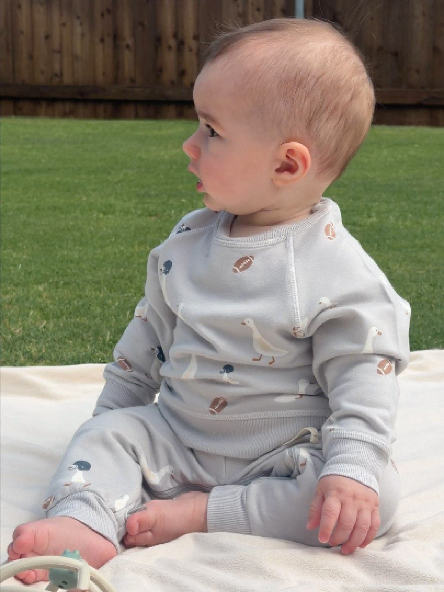 Fleece Sweatsuit - Football Goose